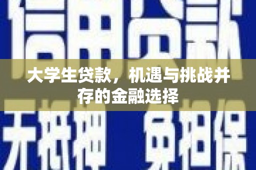 张北大学生贷款，机遇与挑战并存的金融选择
