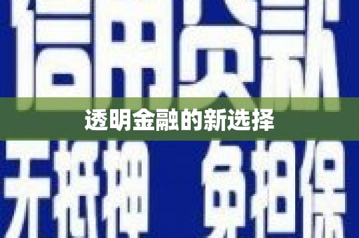 张北透明金融的新选择