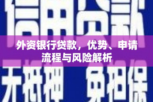 张北外资银行贷款，优势、申请流程与风险解析