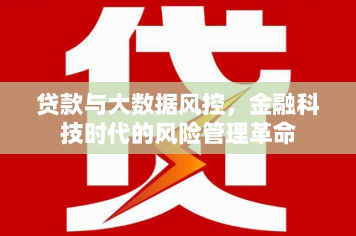 张北贷款与大数据风控，金融科技时代的风险管理革命