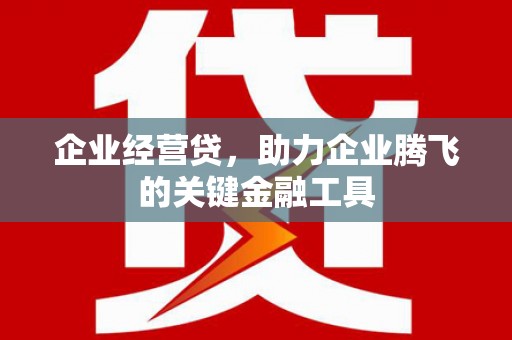 张北企业经营贷，助力企业腾飞的关键金融工具