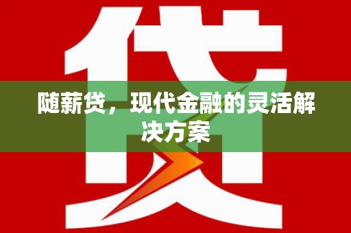 张北随薪贷，现代金融的灵活解决方案