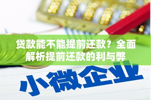 张北贷款能不能提前还款？全面解析提前还款的利与弊
