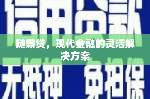 张北随薪贷，现代金融的灵活解决方案