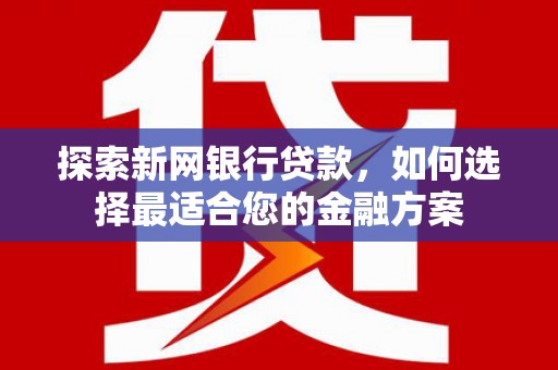 张北探索新网银行贷款，如何选择最适合您的金融方案