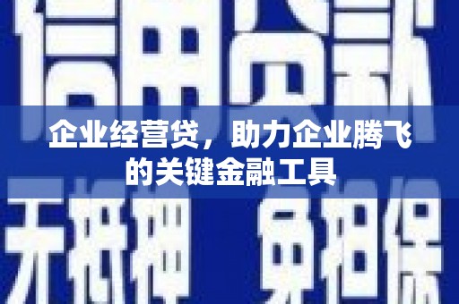 张北企业经营贷，助力企业腾飞的关键金融工具