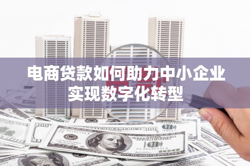 张北电商贷款如何助力中小企业实现数字化转型