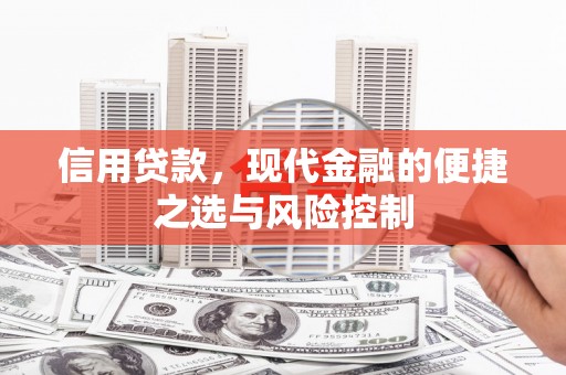 张北信用贷款，现代金融的便捷之选与风险控制