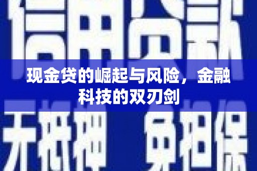 张北现金贷的崛起与风险，金融科技的双刃剑