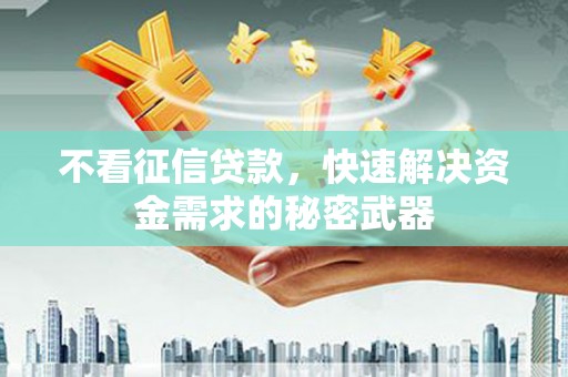 张北不看征信贷款，快速解决资金需求的秘密武器