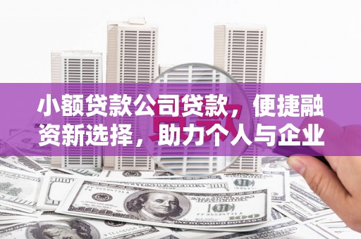 张北小额贷款公司贷款，便捷融资新选择，助力个人与企业成长