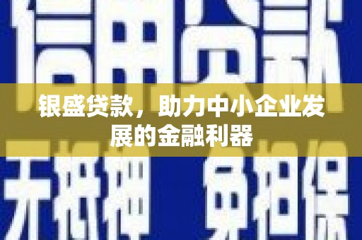 张北银盛贷款，助力中小企业发展的金融利器