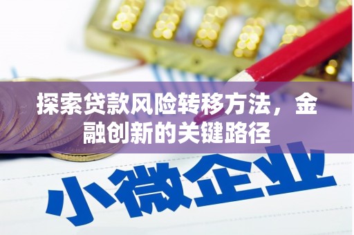张北探索贷款风险转移方法，金融创新的关键路径