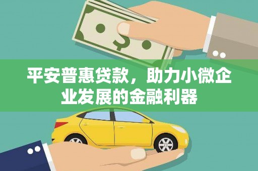 张北平安普惠贷款，助力小微企业发展的金融利器