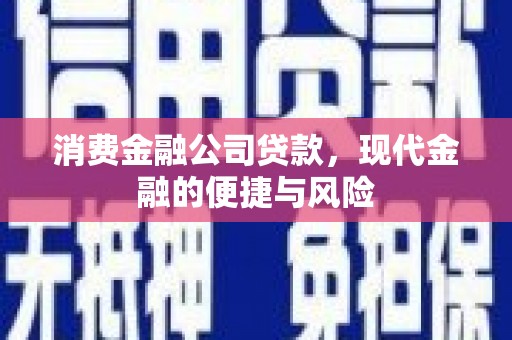 张北消费金融公司贷款，现代金融的便捷与风险