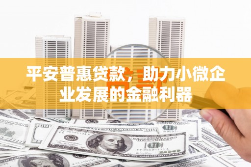 张北平安普惠贷款，助力小微企业发展的金融利器
