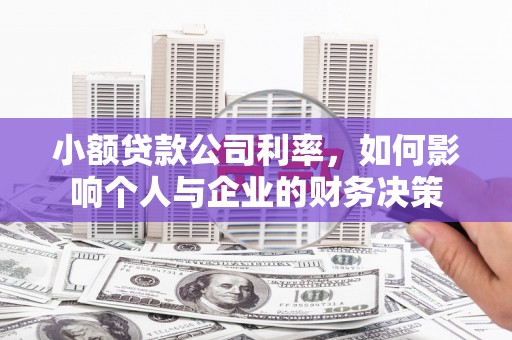 张北小额贷款公司利率，如何影响个人与企业的财务决策