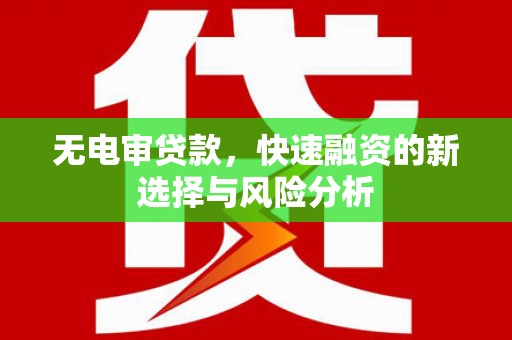 张北无电审贷款，快速融资的新选择与风险分析