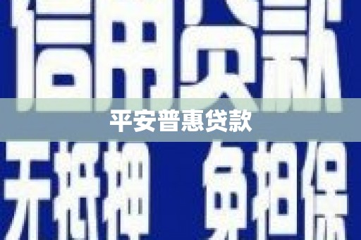 张北平安普惠贷款