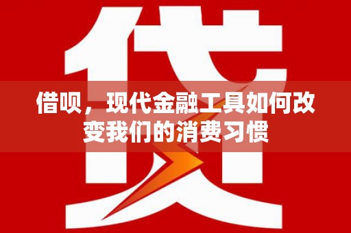 张北借呗，现代金融工具如何改变我们的消费习惯