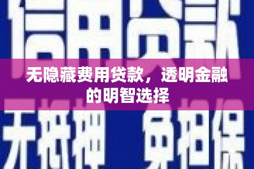 张北无隐藏费用贷款，透明金融的明智选择