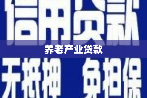 张北养老产业贷款