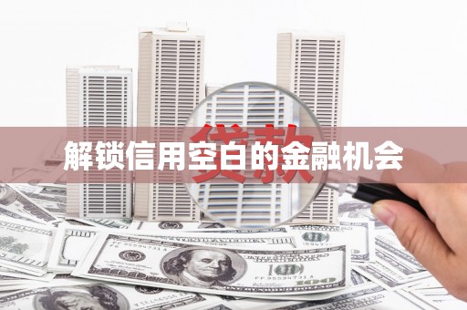 张北解锁信用空白的金融机会